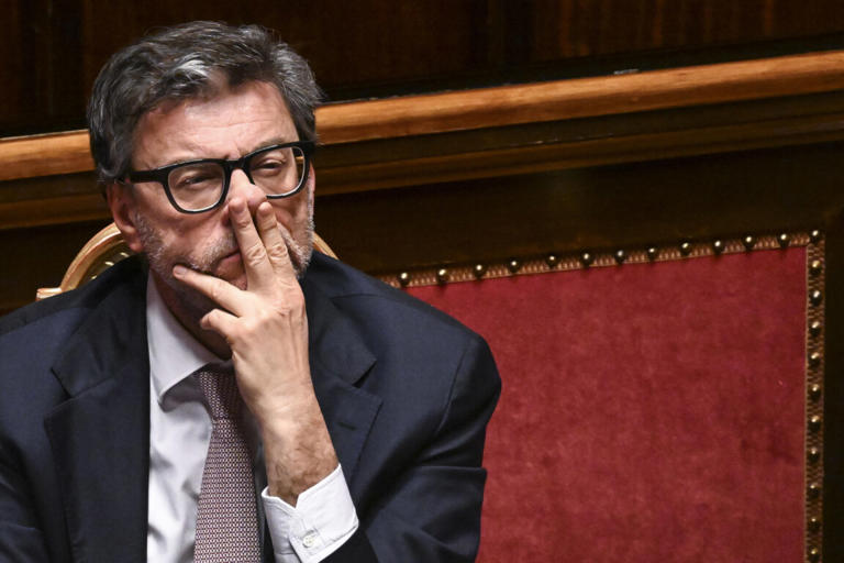 Il ministro dell’Economia, Giancarlo Giorgetti e la dote del Colle Ansa/Riccardo Antimiani