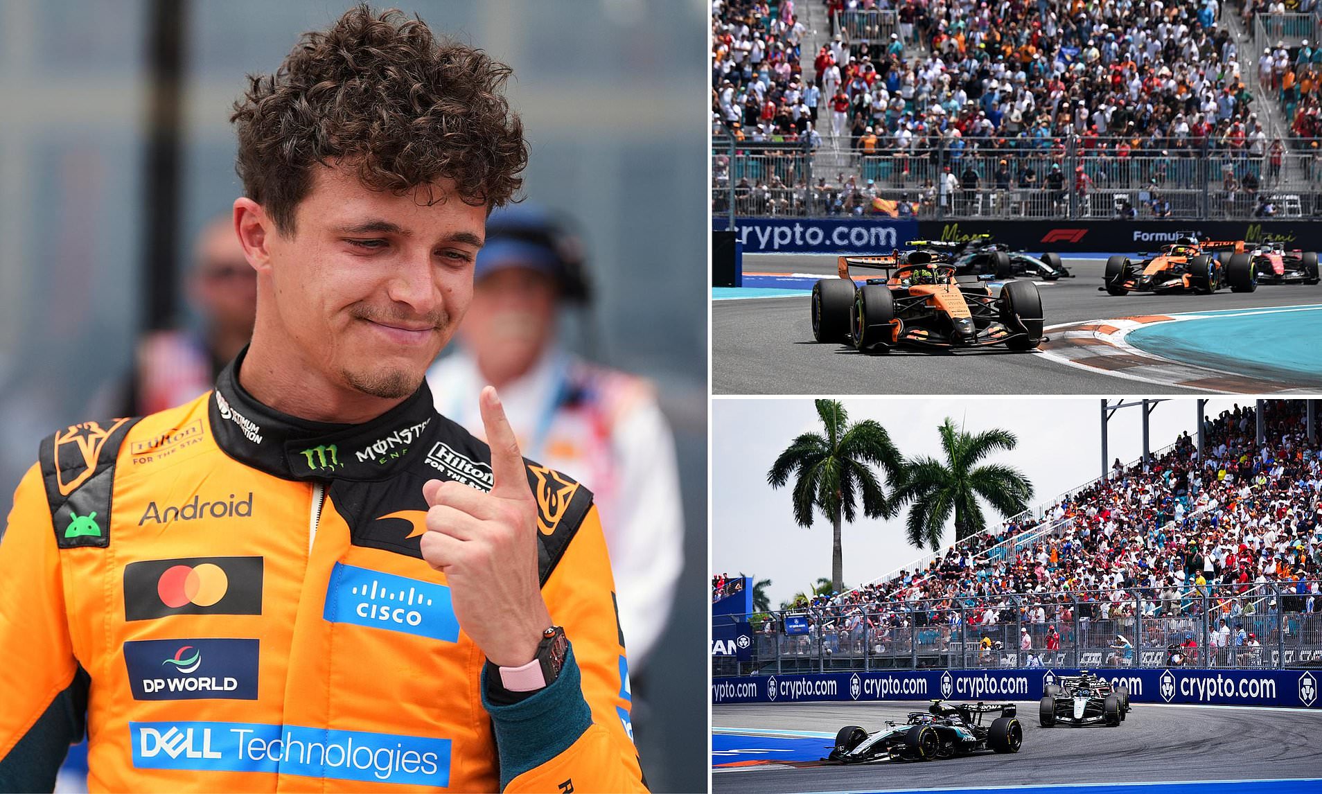 Lando Norris dominates Miami sprint race as world champion closes gap ...