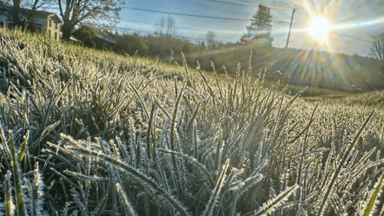 Sunday starts out cold and frosty but ends nice and sunny