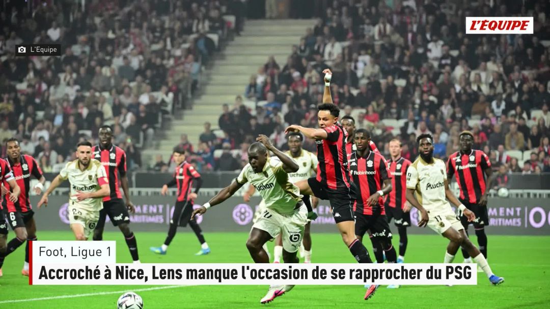 Accroché à Nice, Lens manque l'occasion de se rapprocher du PSG