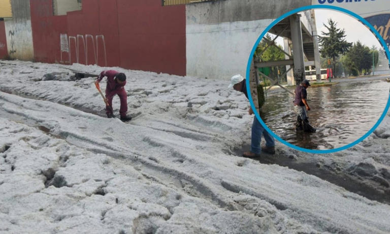 Granizada en Toluca provoca inundaciones | Imágenes impactantes