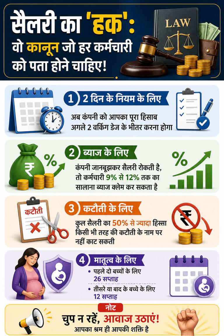 सैलरी मिलने में हो रही है देरी? कंपनी कर रही है आनाकानी? चुपचाप न बैठें ...