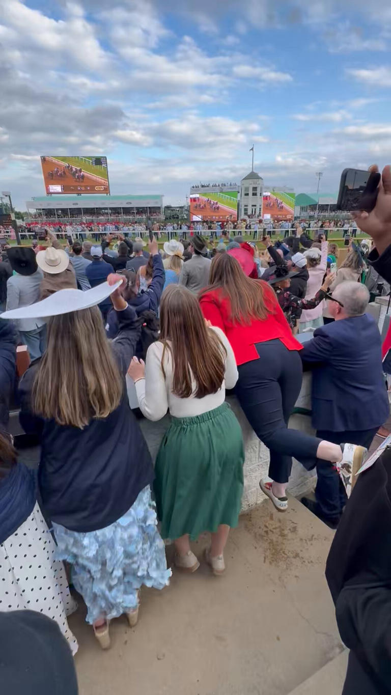 Emotional moment Cherie DeVaux celebrates Kentucky Derby victory