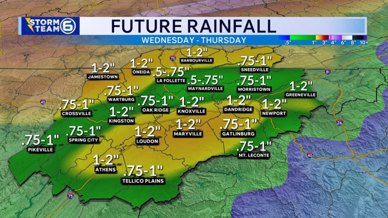 Knoxville weather: Cool but sunny Sunday