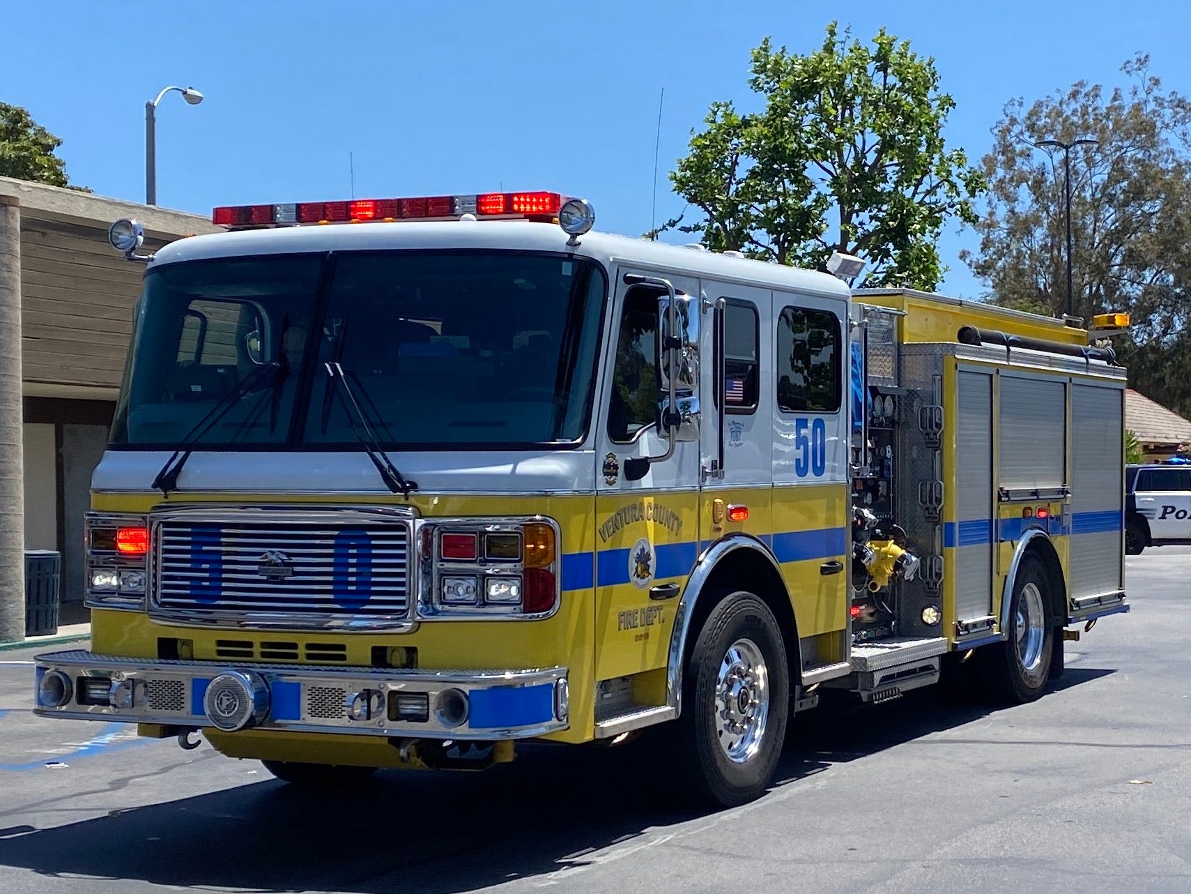 Firefighter taken to trauma center after being struck by car in Simi