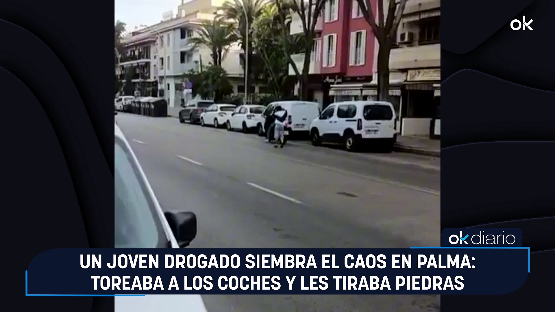 Un joven drogado siembra el caos en Palma: toreaba a los coches y les ...