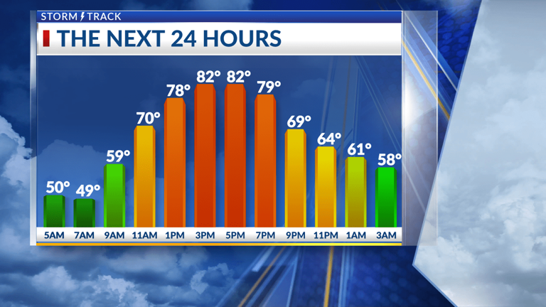 Warmer today with a few shower chances this week