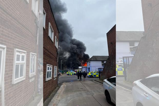 Man, 43, arrested on suspicion of arson in connection with town centre fire