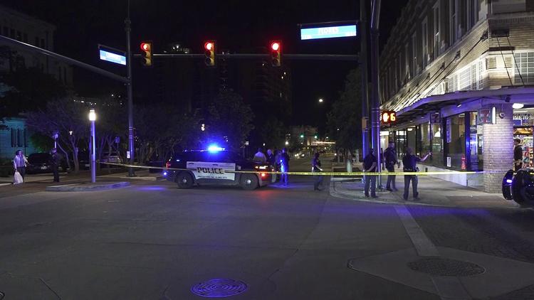 Man stabbed at downtown bus stop in suspected robbery attempt