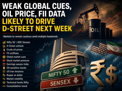 Weak global cues, oil price, FII data likely to drive D-Street next week