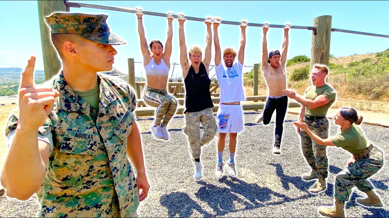 Popular content creators test their limits on a rigorous military ...
