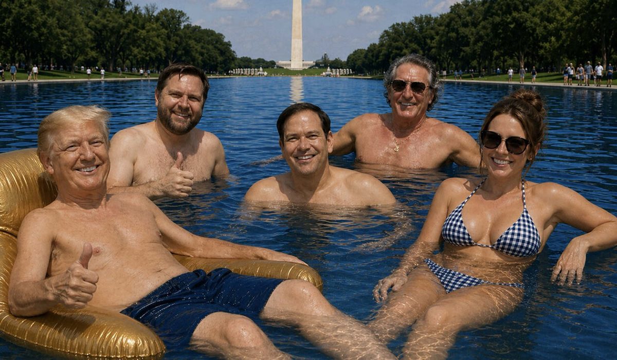 Donald Trump shares bizarre shirtless AI photo of himself and cabinet  colleagues