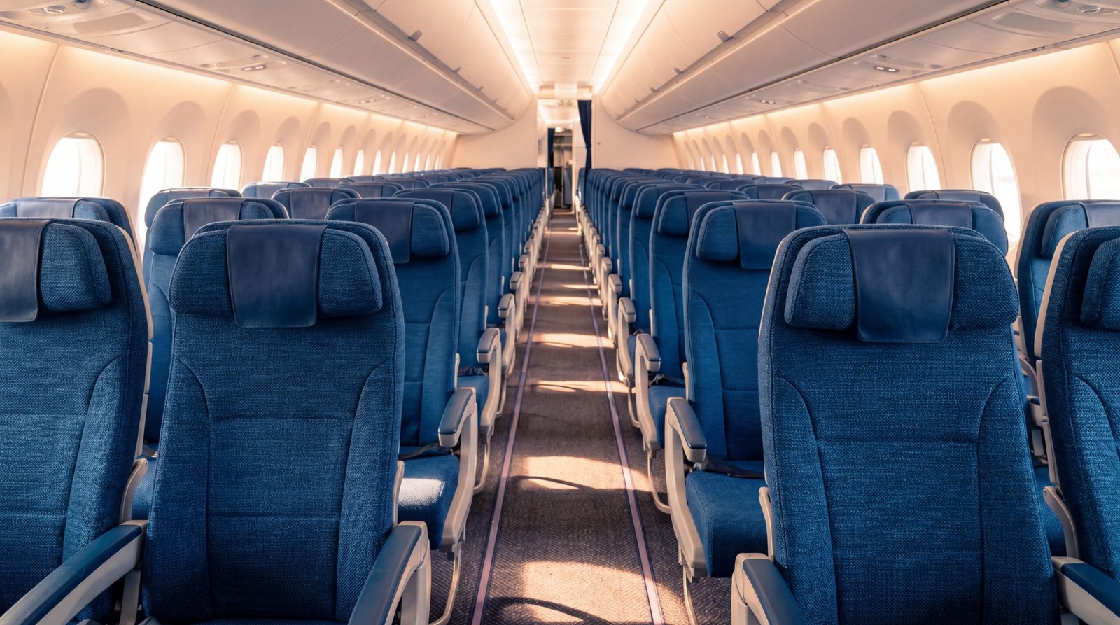 The real reasons airplane seats are almost always blue