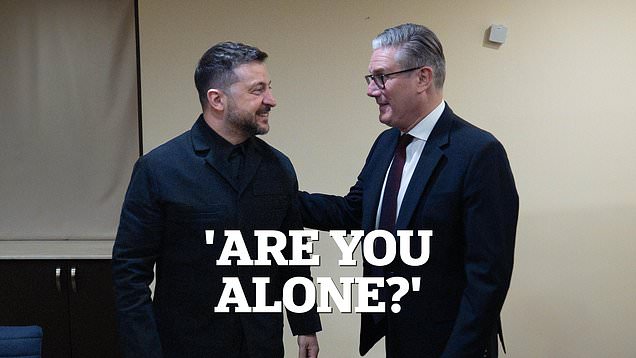 Moment Starmer left squirming as Zelensky asks PM 'you're alone?' | Watch