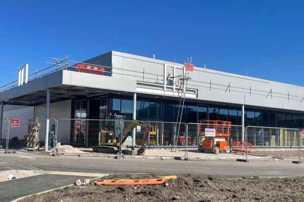 New supermarket takes shape as retail park transformation continues