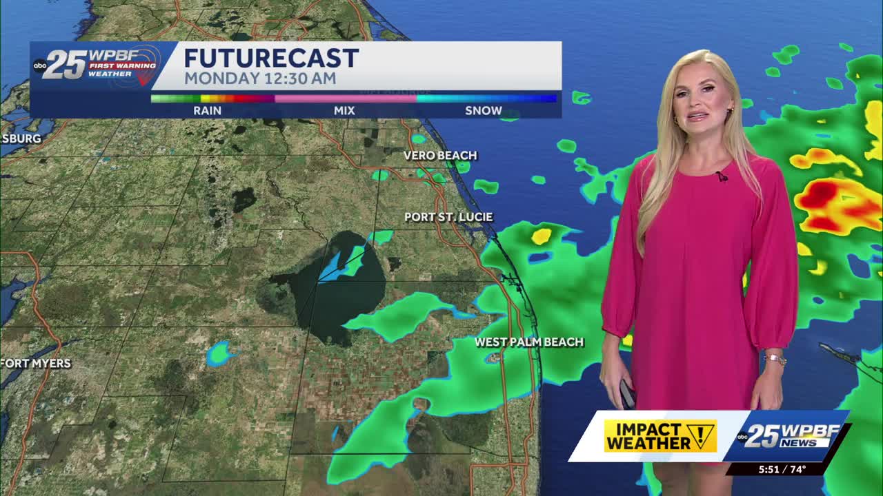 Sunday showers and storms in South Florida