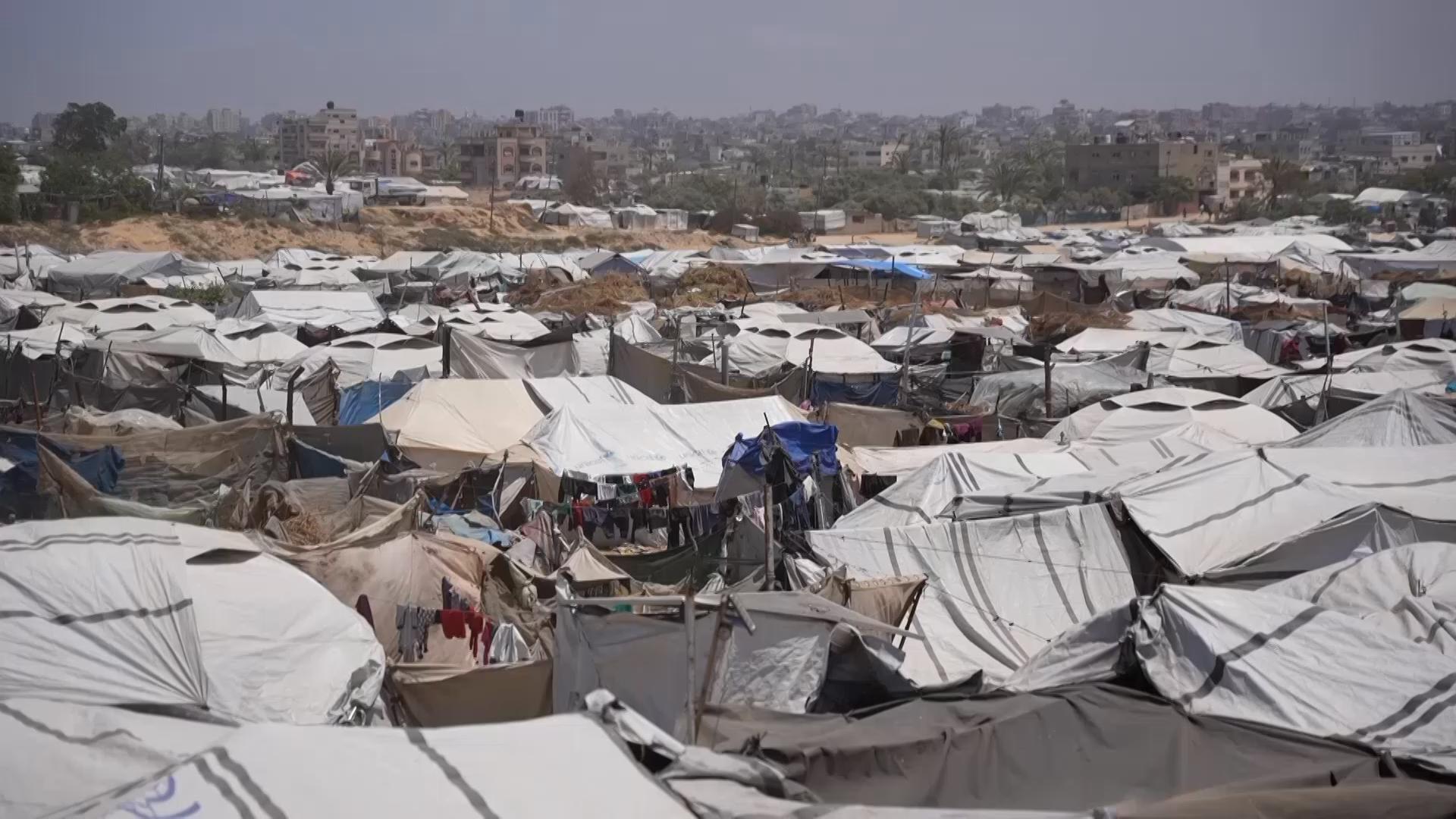 Daily life for displaced in Gaza Strip still defined by scarcity ...