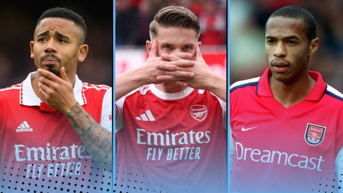 Comparación de las estadísticas de Gyokeres tras 50 partidos con el Arsenal con las de Henry y otros cuatro delanteros de renombre.