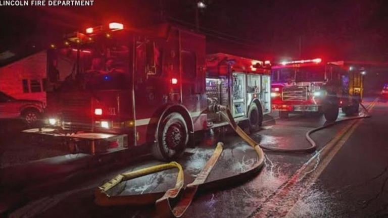 Fire in Lincoln destroys home, sends one to hospital