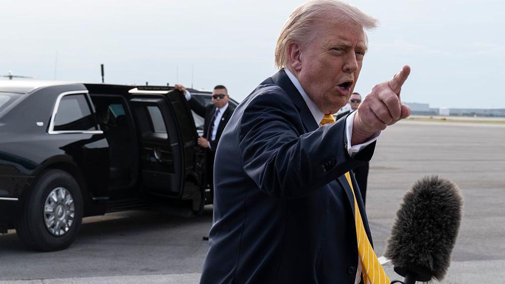 President Donald Trump said on Saturday that renewing military strikes against targets inside Iran was "a possibility"