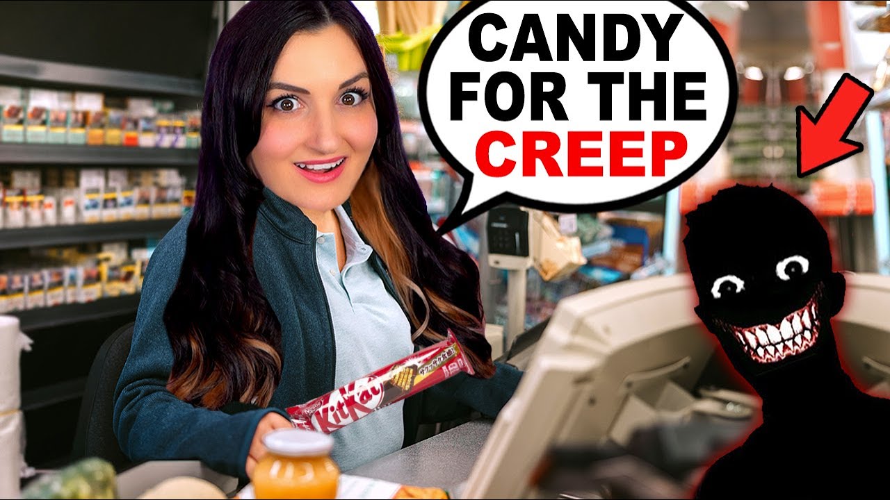 I tried working at a convenience store ...but a creepy kid won't leave ...