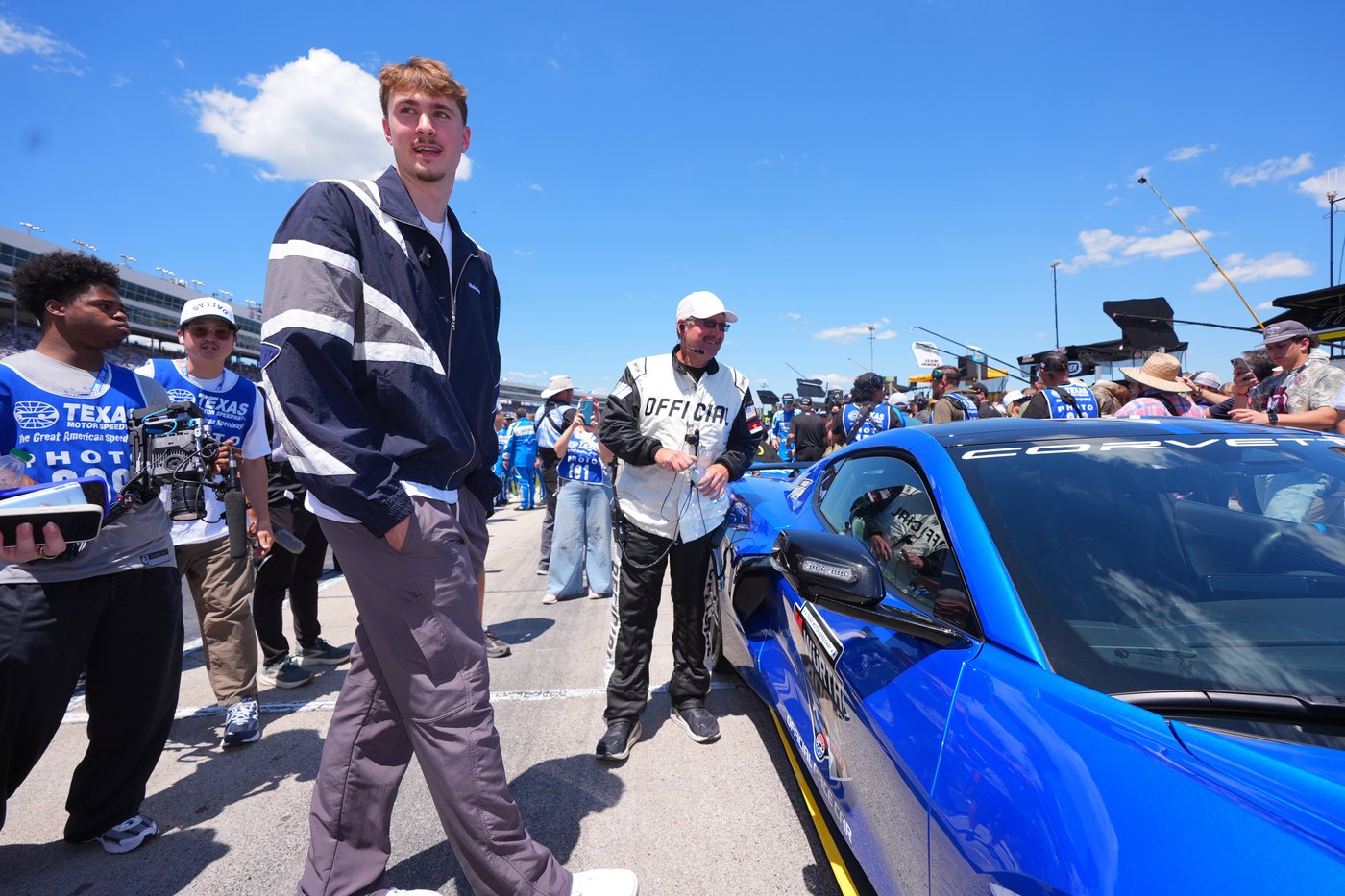 NBA top rookie Cooper Flagg gets a ride from NASCAR rookie Connor Zilisch