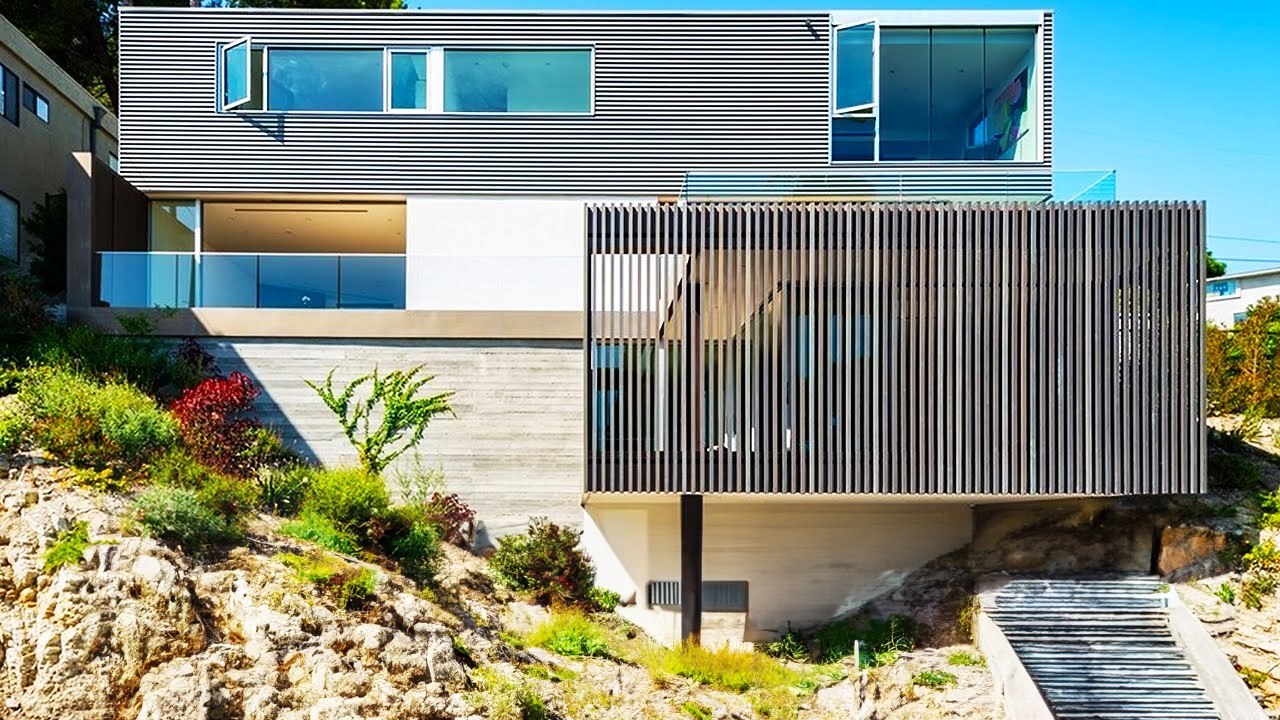 Inside a hillside modern home in Los Angeles