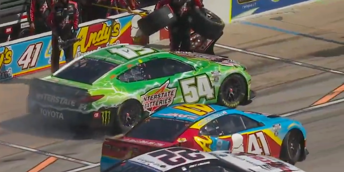 Logano and Custer Crash in Texas Pit Lane
