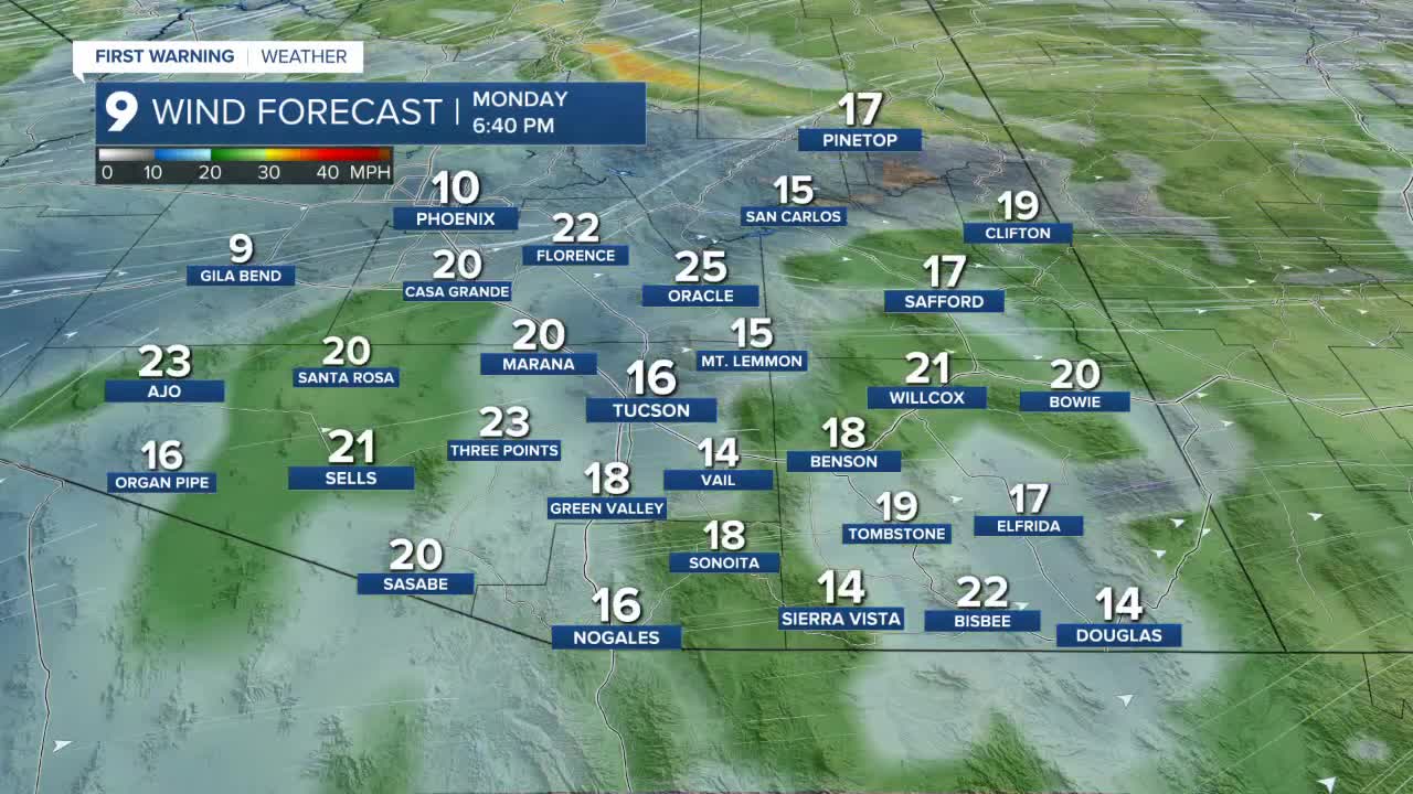 Storm system brings wind, rain chances to start the week
