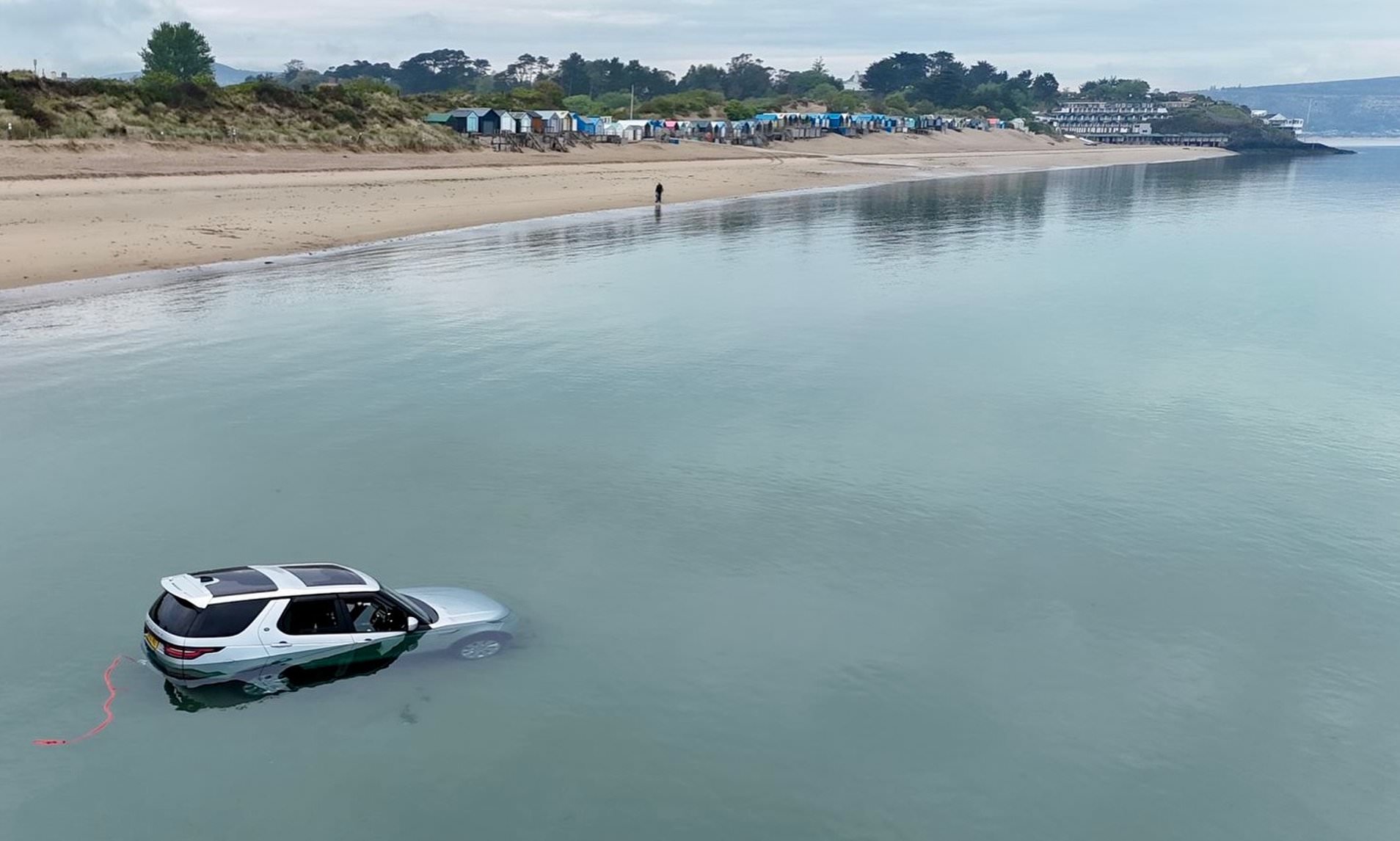 You can't park there, mate! £80,000 Land Rover is flooded after getting ...