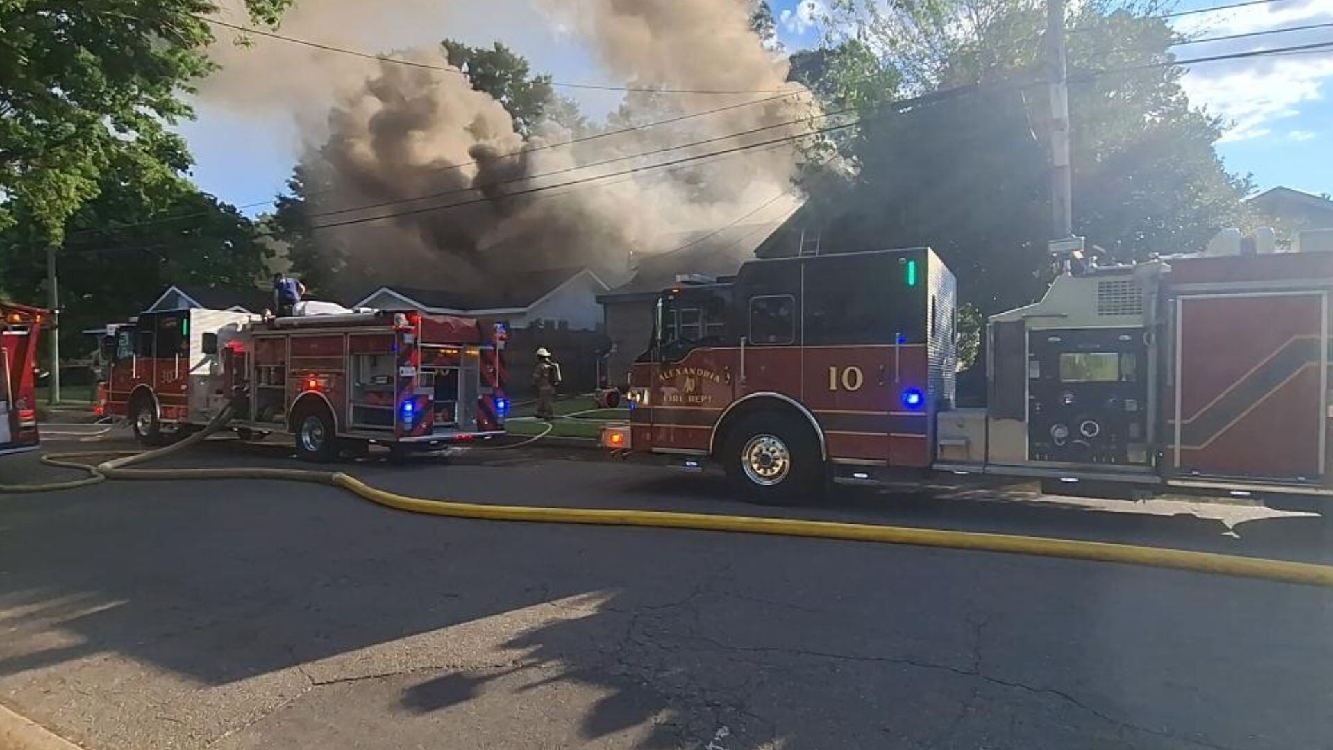 Structure fire reported in Alexandria