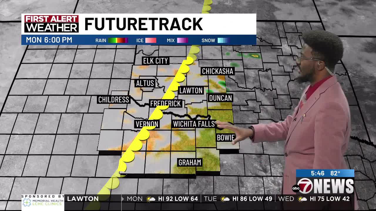 Partly cloudy and warmer for your Monday with an isolated storm chance ...