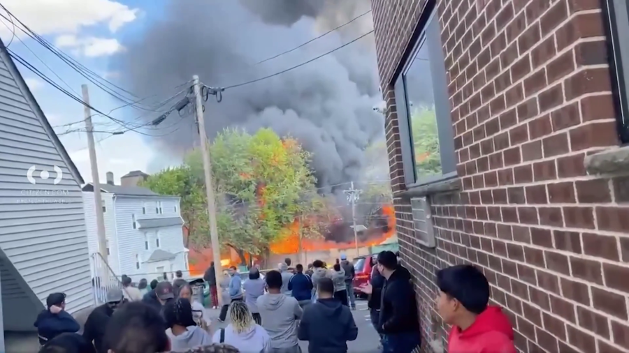 Massive warehouse fire spreads in Belleville, NJ: officials