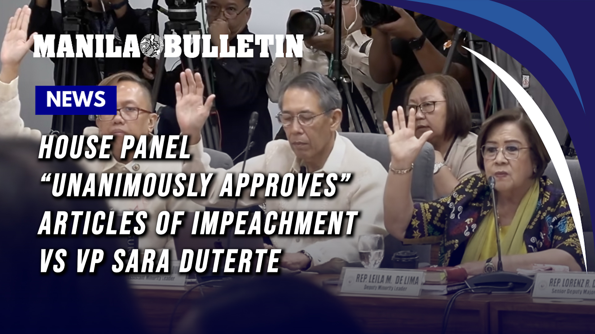 House panel “unanimously approves” articles of impeachment vs VP Sara ...