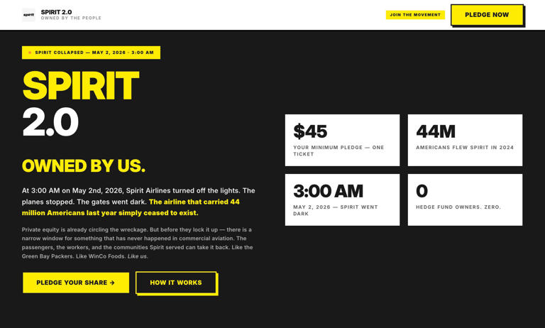 A Spirit Airlines fan has launched Spirit 2.0, a crowdsourcing effort ...