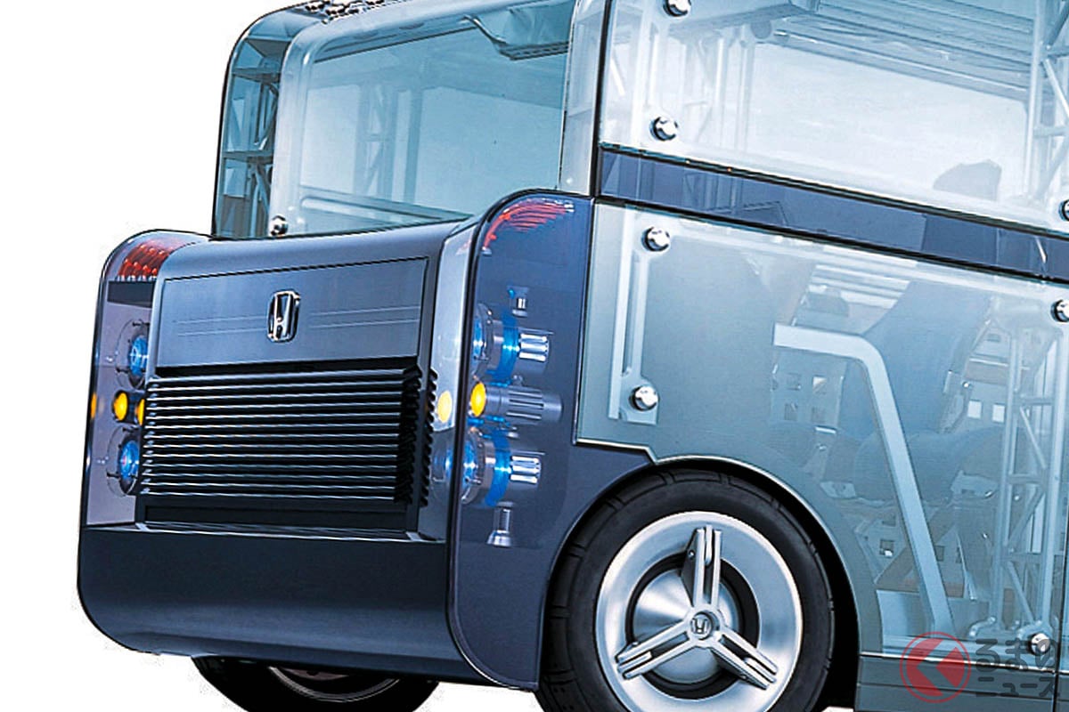 全長3.4m級！ ホンダの「超ちいさな“ミニバン”」！ カクカクデザイン＆まさかのスケスケボディ採用！ 斬新6輪仕様の「ユニボックス」とは