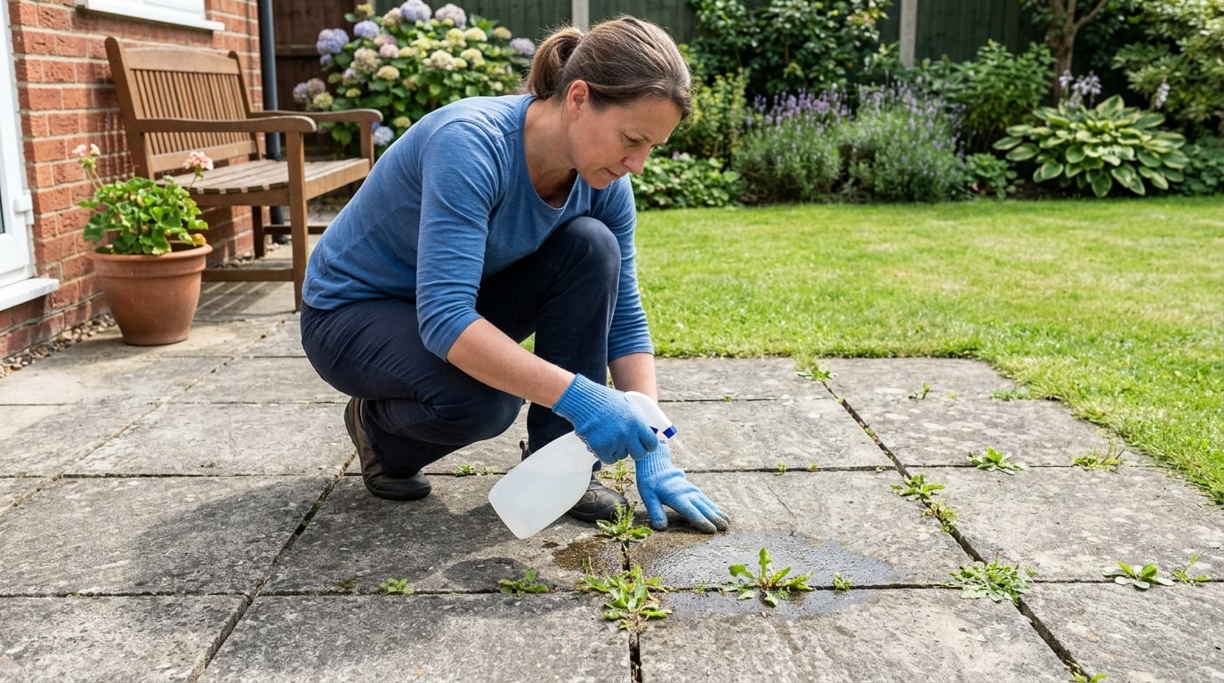 Stop using boiling water and weedkiller on patio weeds – this common ...