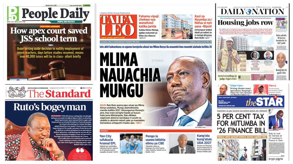 Kenyan newspapers review: Ruto admits facing headache in retaining Mt ...