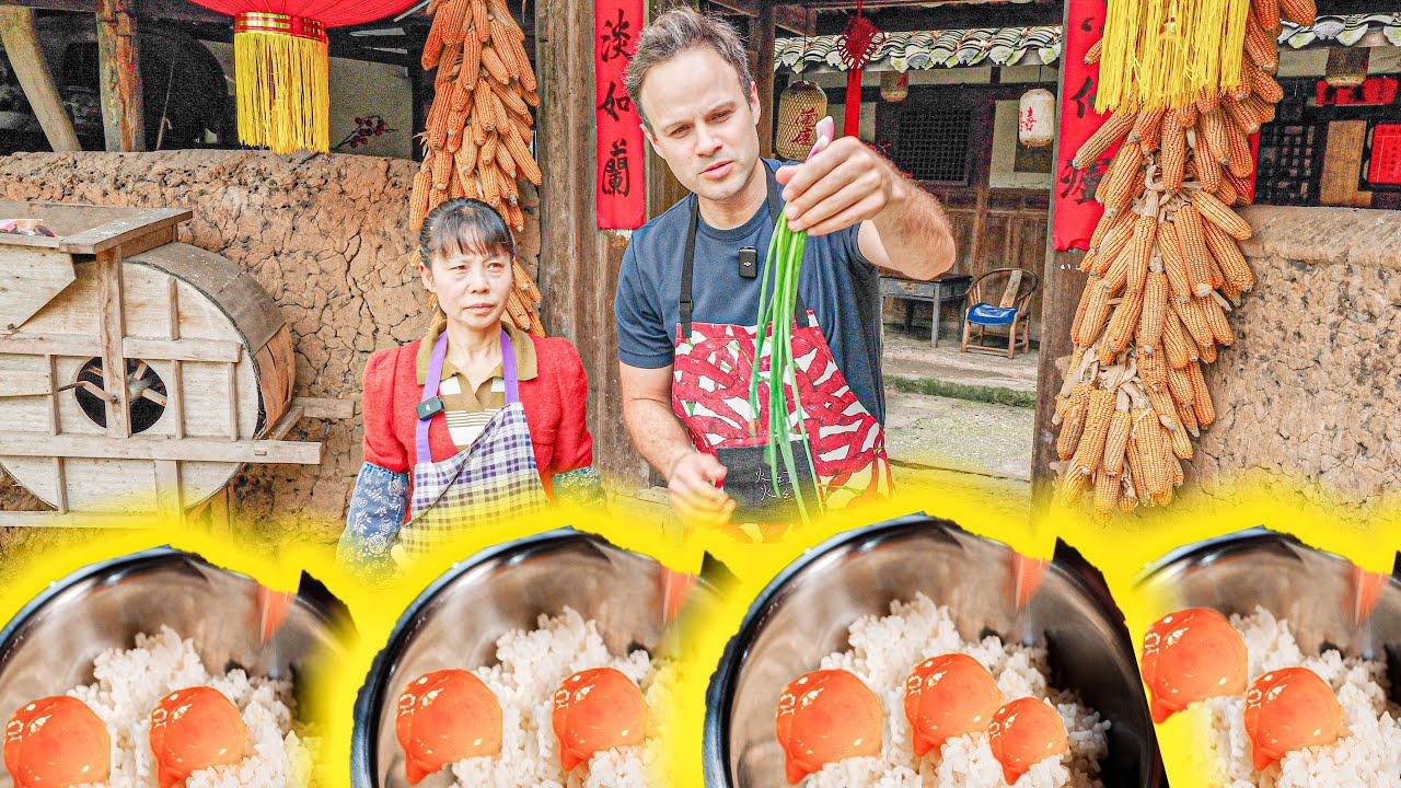 Traditional wok method for egg fried rice