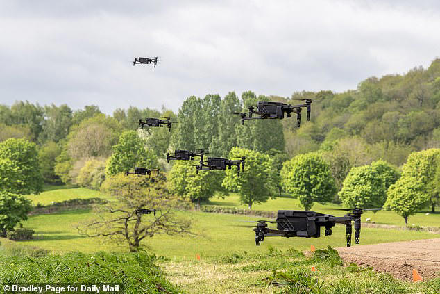 British drone swarm hunts 'Russian targets' in war games