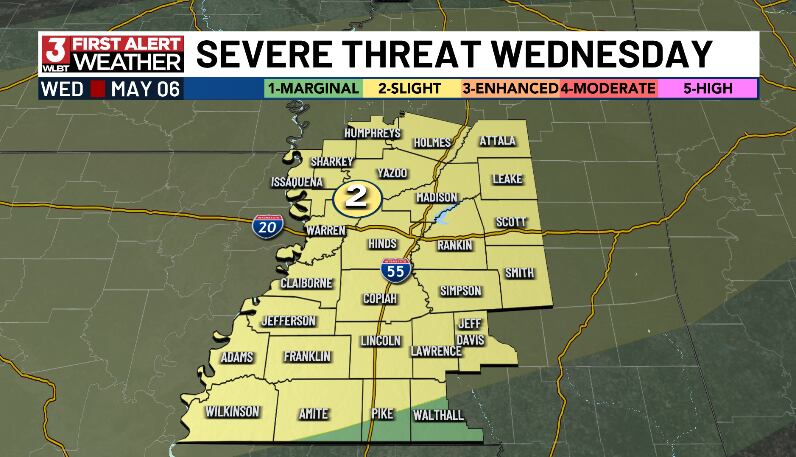 Warm start today, severe storm risk builds by Wednesday