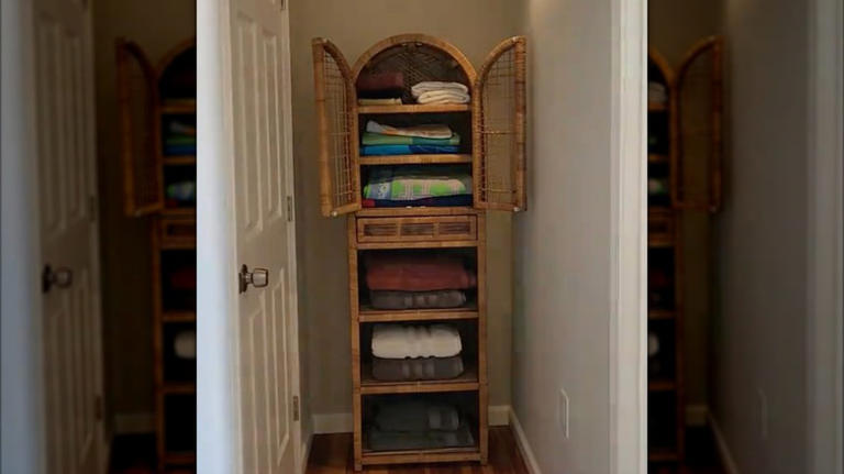 Ditch plastic bins: A more stylish way to store spare linens without a ...