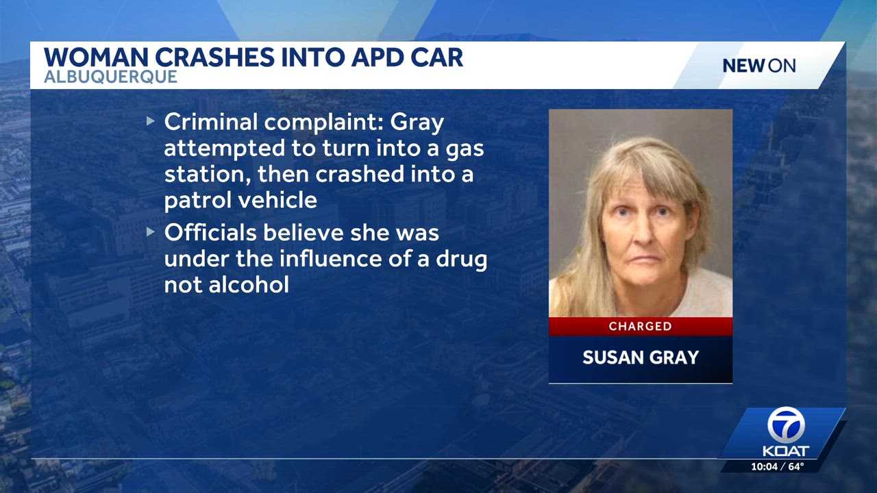 Woman arrested after crashing into APD patrol unit