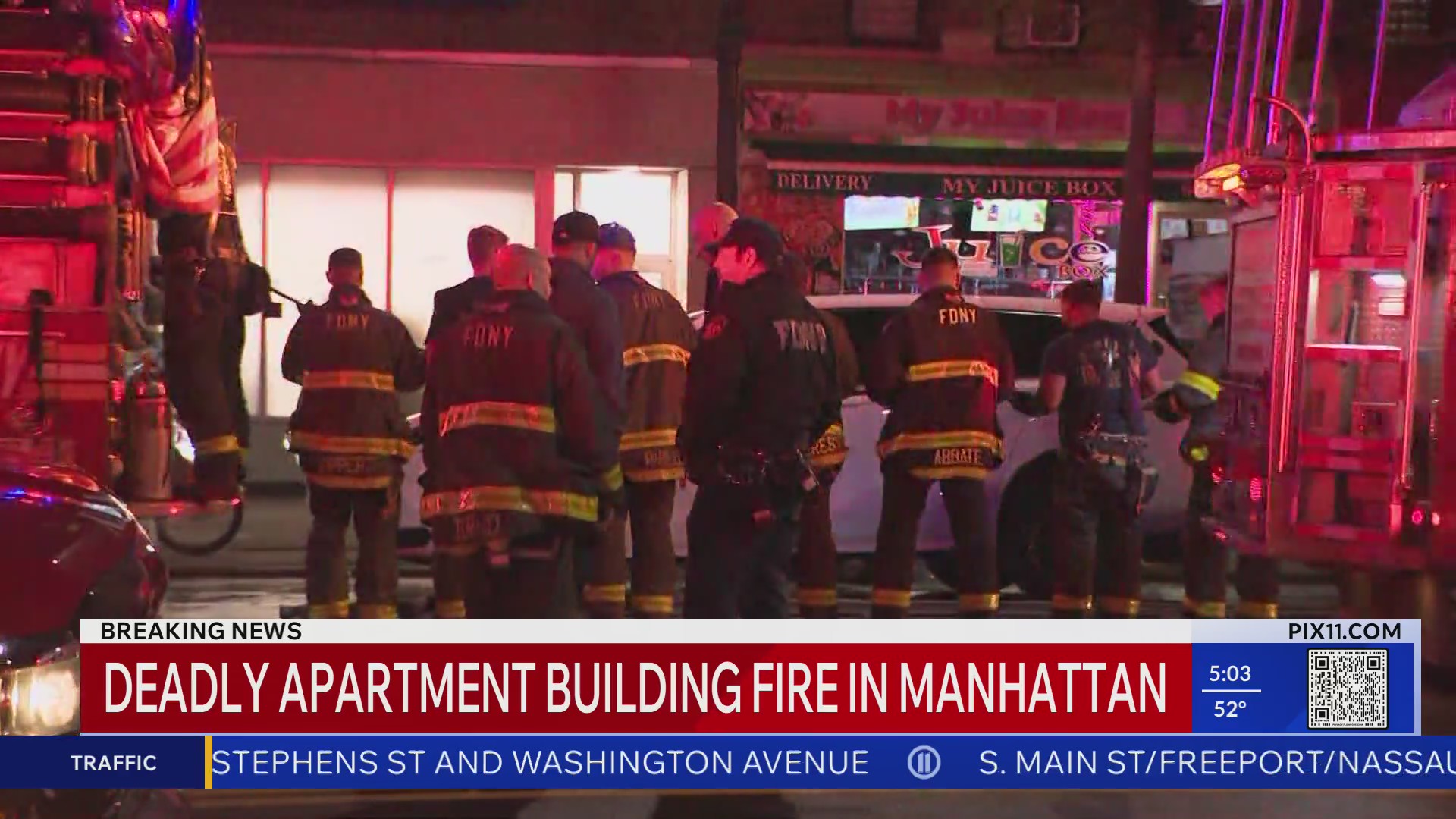 Three dead, several injured in apartment building fire in Manhattan