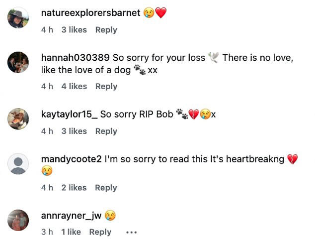 Fans and famous friends were quick to share their condolences