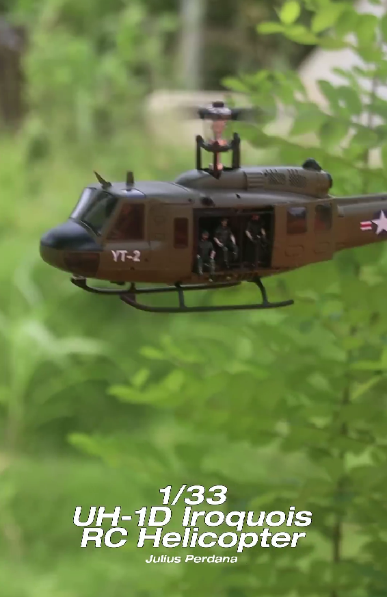 Upgraded my UH 1D Iroquois RC helicopter – Good Morning Vietnam vibes