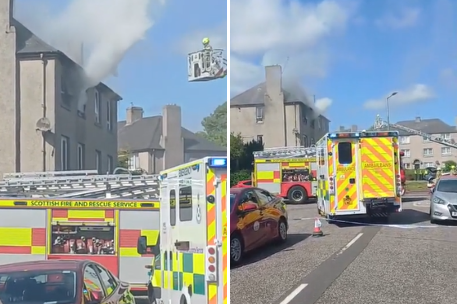 Watch as smoke billows from Edinburgh flat as firefighters tackle blaze ...