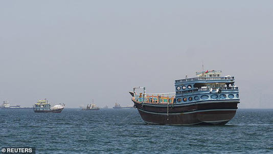 Ships and boats in the Strait of Hormuz, Musandam, Oman, May 4