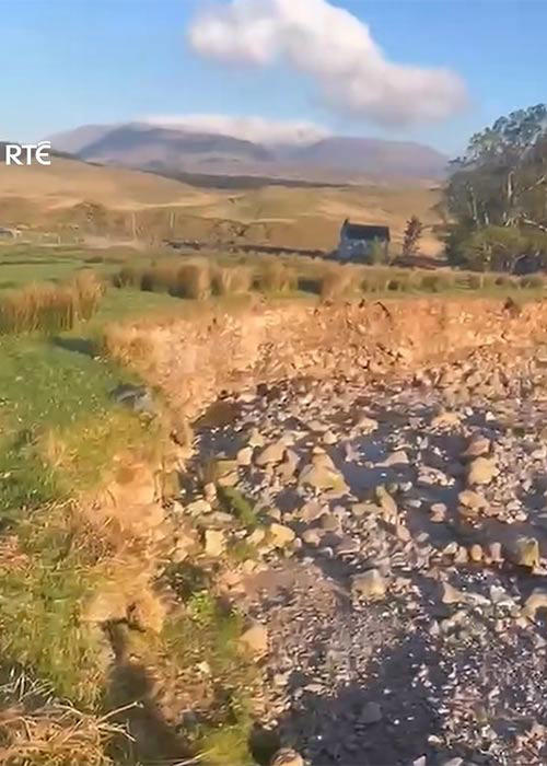 Iconic landscape in hit film The Field is washed away by extreme weather