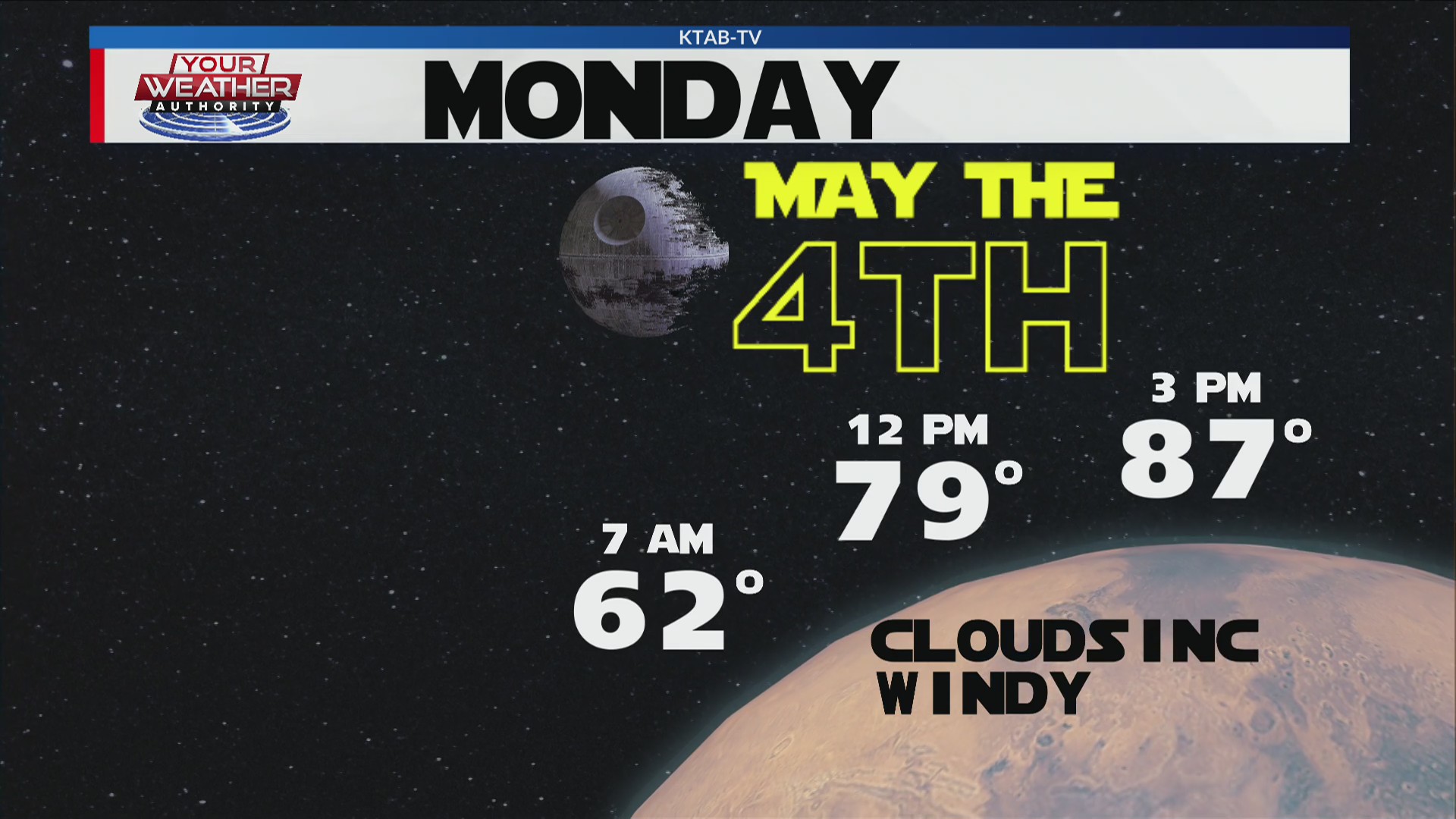 Wake-up weather: May the 4th be with us as we embark on a warm and ...
